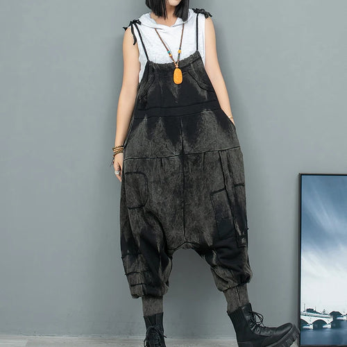 Load image into Gallery viewer, High Waist Black Vintage Big Size Long Casual Overalls Jeans New Women Trousers Fashion Tide Spring Autumn 2025 1DH9547
