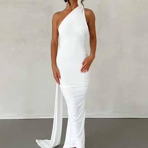 Load image into Gallery viewer, Sexy Backless Hanging Neck Bodycon Evening Dress For Women Strapless Max Female Dress Charming Club Party Prom Dress
