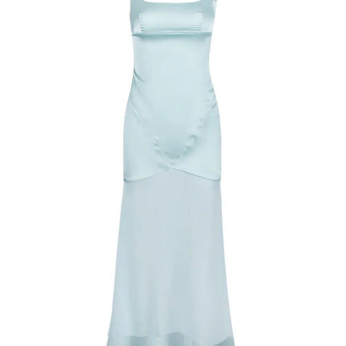 Load image into Gallery viewer, Elegant Women Spring High Chiffon Splicing Dress Slim Backband Wrapped Hip Forged Face Dress Elegant Floor Evening Dress
