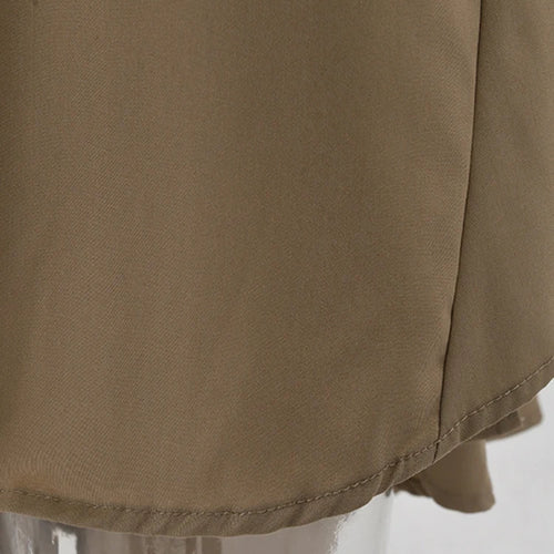 Load image into Gallery viewer, Women Khaki Irregular Back Long Elegant Big Size Blouse New Lapel Long Sleeve Shirt Fashion Tide Spring Autumn 2025 2Q1236
