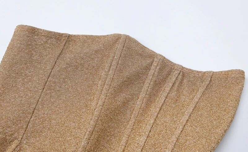 Elegant Strapless Lace-up Mini Dress For Women Robe 2023 New Off-shoulder Sleeveless Ruched Party Short Dress Vestido