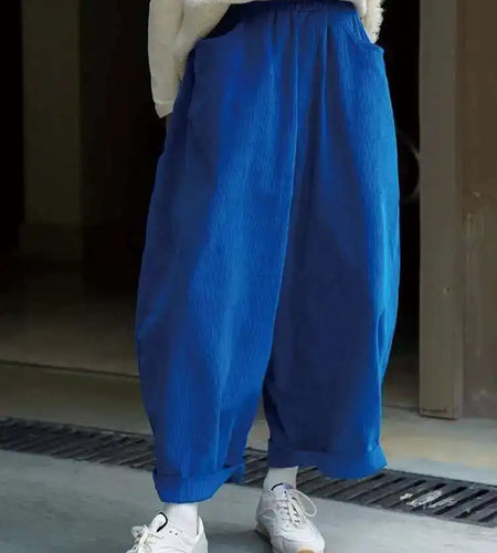 High Elastic Waist Green Corduroy Wide Leg Pants New Loose Fit Trousers Women Fashion Tide Spring Autumn 2025 1DF21930