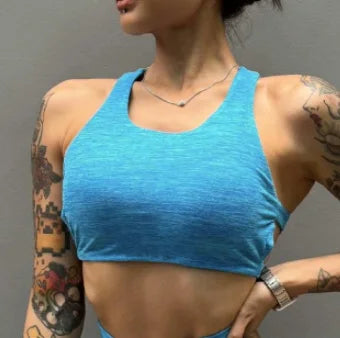 Load image into Gallery viewer, Shoulder Strap Neck Hanger BUTTERFLY SPORTS BRA
