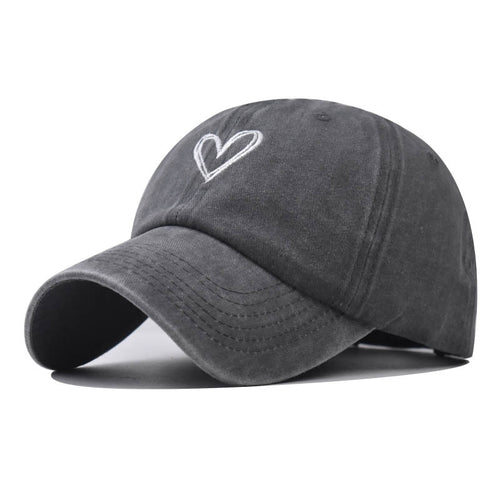 Load image into Gallery viewer, Love Heart Embroidery Mens Womens Baseball Caps Adjustable Snapback Hip Hop Caps Fashion Dad Hats Bone Garros
