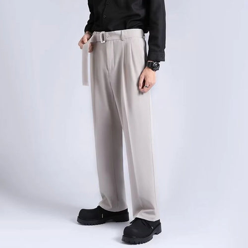 Load image into Gallery viewer, Men&#39;s Suit Pants Loose Droop Straight Bottom Casual Wide Leg Solid Color Male Trousers Autumn Simple 9C6881
