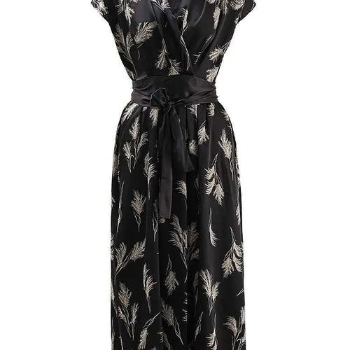 Load image into Gallery viewer, Women Beige Striped Printed Belted Elegant Midi Dress New V-Neck Sleeveless Fashion Tide Spring Summer 2025 CPG1504
