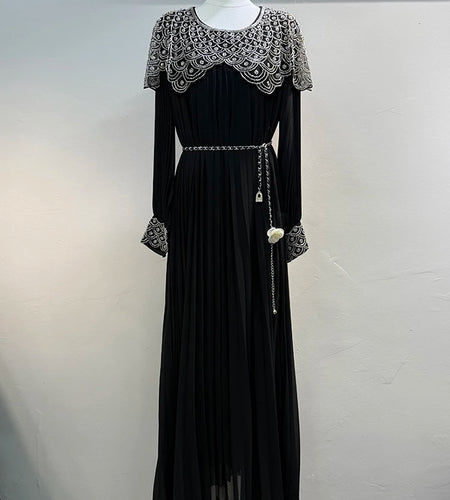 Hit Color Spliced Lace Up Loose Dresses For Women O Neck Long Sleeve Casual Dress Female Fashion Style Clothes New