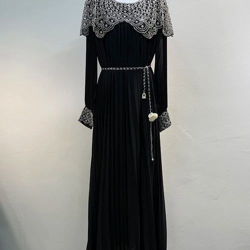 Load image into Gallery viewer, Hit Color Spliced Lace Up Loose Dresses For Women O Neck Long Sleeve Casual Dress Female Fashion Style Clothes New
