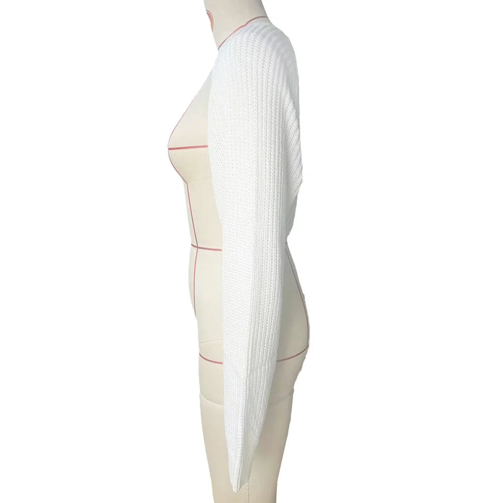 Warm Oversized Chunky Knit Loose Shrug Sport Ctop Tops