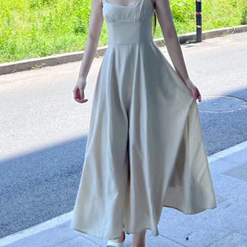 Load image into Gallery viewer, Backless Strapless Women&#39;s Dresses Summer Solid Color Square Neck Slim Waist Fashion Elegant Dress Female Maxi Dress
