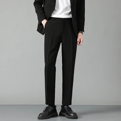 Load image into Gallery viewer, Autumn Korean Style Men&#39;s Suit Pants Slim Center Line Casual Menwear Straight-leg Male Loose Bottom Simple New 2024 9C6764
