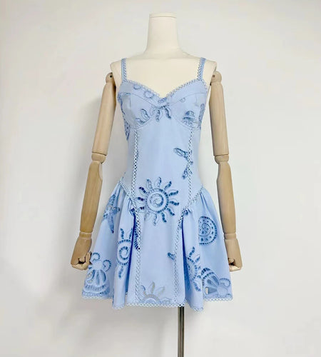 Hit Color Slimming Dresses For Women Square Neck Sleeveless High Waist Temperament Mini Dress Female Fashion Style