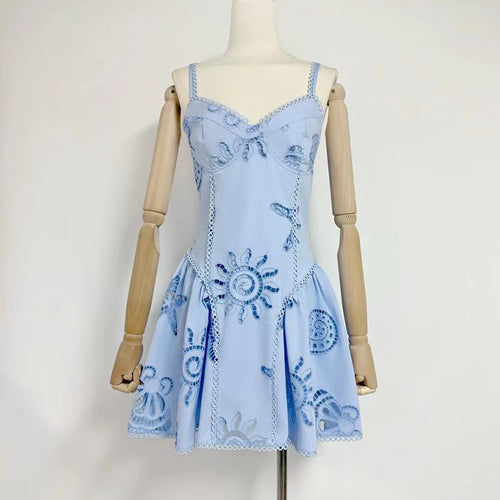 Load image into Gallery viewer, Hit Color Slimming Dresses For Women Square Neck Sleeveless High Waist Temperament Mini Dress Female Fashion Style
