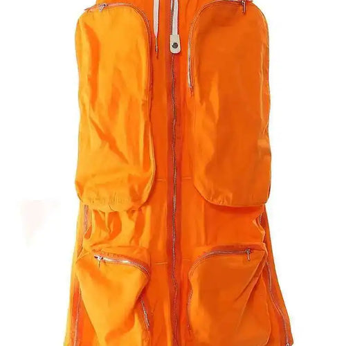 Load image into Gallery viewer, High Elastic Waist Orange Pocket Zipper Long Casual Half-body Skirt Women Fashion Tide New Spring Autumn 2025 1DE9890
