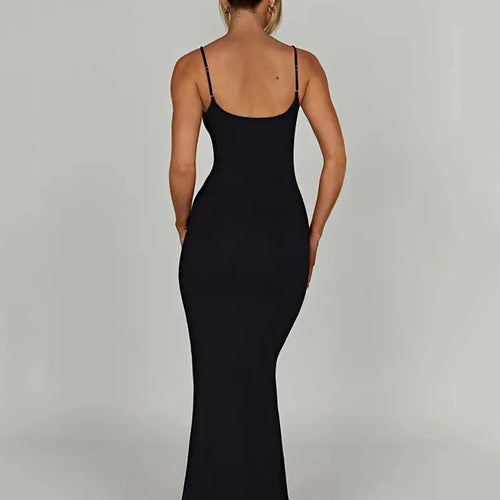 Load image into Gallery viewer, Sexy Spaghetti Strap Backless Bodycon Women Maxi Dress Slim Elegant Party Club Female Vesidos Solid Street Evening Dress
