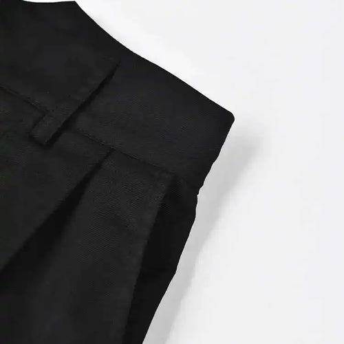 Load image into Gallery viewer, High Waist Black Pleated Double Layers Wide Leg Pants New Loose Fit Trousers Women Fashion Tide Spring Autumn 2025 1DF8559
