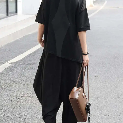 Load image into Gallery viewer, High Elastic Waist Black Brief Long Casual Wide Leg Pants New Trousers Women Fashion Tide Spring Autumn 2025 1DJ0218
