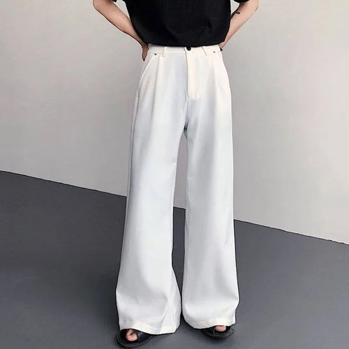 Load image into Gallery viewer, Men's Suit Pants Spring Loose Rivet Solid Color Decoration Wide Leg Fashionable Male Casual Trousers 2025 9W1522
