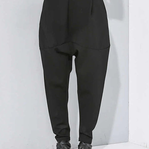 Load image into Gallery viewer, High Elastic Waist Black Leisure Long Harem Trousers New Loose Fit Pants Women Fashion Tide Spring Autumn 2025 1N479
