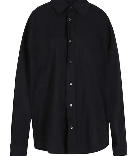 Women White Brief Shaped Big Size Casual Blouse New Lapel Long Sleeve Shirt Fashion Tide Spring Autumn 2025 CPG1165