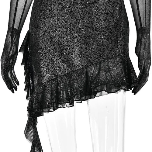 Load image into Gallery viewer, Elegant Strapless Ruffle Sexy Mini Dress For Women Fashion Off-shoulder Backless Sequins Sparkle Club Party Dress
