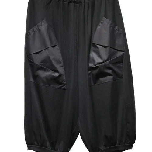 Load image into Gallery viewer, High Elastic Waist Black Pocket Thin Big Size Calf-Length Pants New Trousers Women Fashion Tide Spring Autumn 2025 1DJ0608
