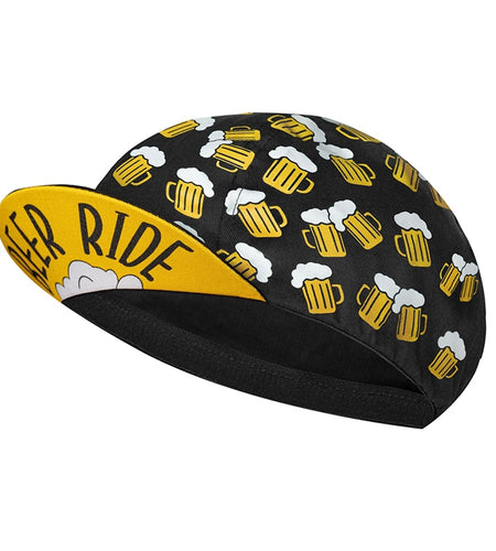 Classic Retro Black  Beer Polyester Bicycle Men's Caps Quick Dry Breathable Summer Sports Cycling Balaclava Cool