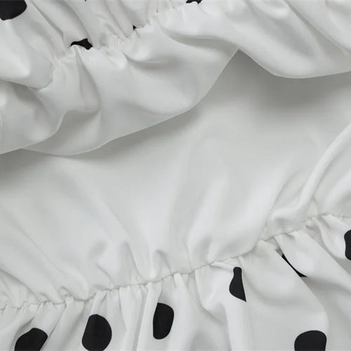 Load image into Gallery viewer, Halter Print Polka Dot Mini Dress Women Fashion Off-shoulder Sleeveless Backless High Waist A-line Club Party Dress
