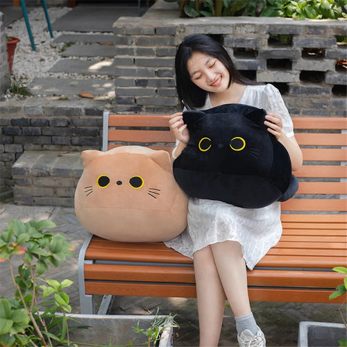 Load image into Gallery viewer, Black Cat Plush Toy Plushie Kitten Pillow Soft Plush Doll Cat Plushie Cat Pillow Stuffed Animal Soft Plush Pillow For Girls Toys
