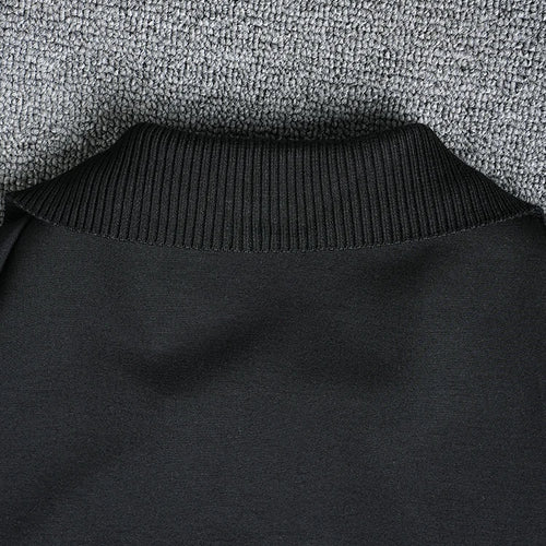 Load image into Gallery viewer, Black Denim Color-block Short Casual Jacket New V-neck Long Sleeve Women Coat Fashion Tide Spring Autumn 2025 CP3514
