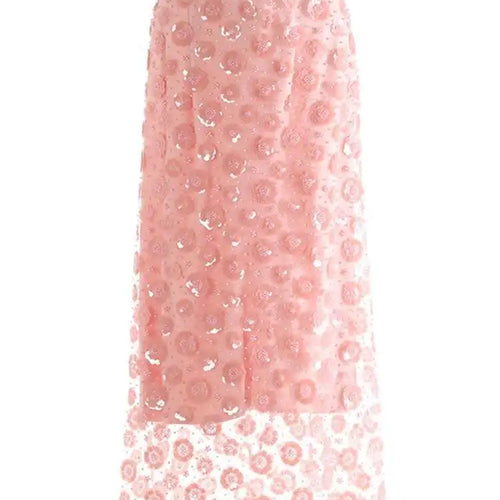 Load image into Gallery viewer, High Elastic Waist Black Nailed Sequins Mesh Elegant  Half-body Skirt Women Fashion Tide New Spring Autumn 2025 1DH9911
