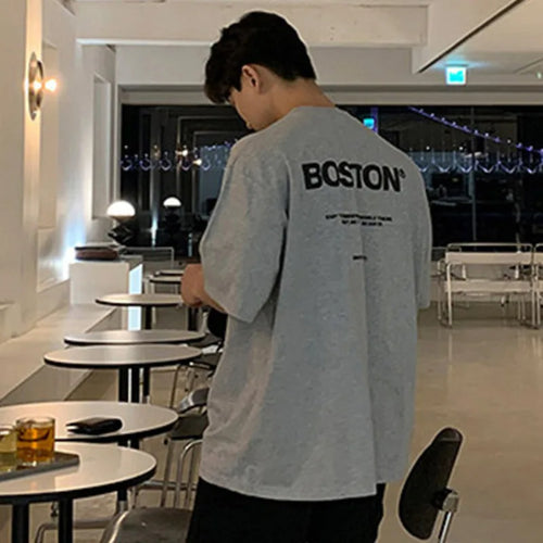 Load image into Gallery viewer, Men's T-shirts Summer New Fashion Short Sleeve Round Collar Letter Printing Design Male Tees Casul Clothing Summer 9W1360
