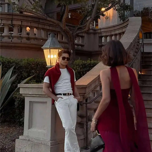 Load image into Gallery viewer, Elegant Strapless Sexy Maxi Dress For Women Gown With Scarf Off-shoulder Sleeveless Backless Split Beach Long Dress
