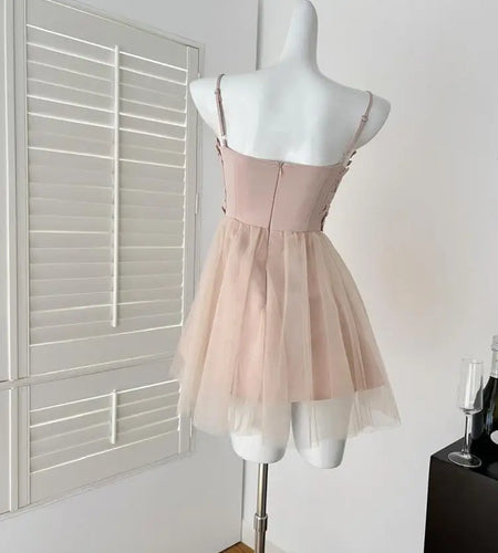 Summer French Vintage Khaki Patchwork Mesh Elegant Slim Party Mini Dress Women White High Waist Sleeveless Slip Short Dress Chic