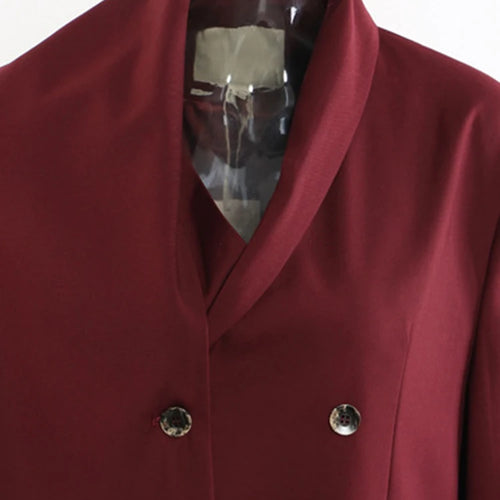 Load image into Gallery viewer, Women Wine Red Irregular Big Size Blazer New Scarf Collar Long Sleeve Jacket Fashion Tide Spring Autumn 2025 1DH9437
