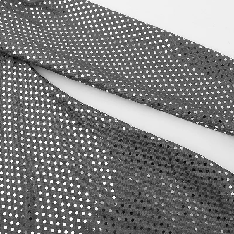 Elegant Strapless Sparkle Maxi Dress For Women Fashion Off-shoulder Backless Long Flare Sleeve Bodycon Club Party Dress