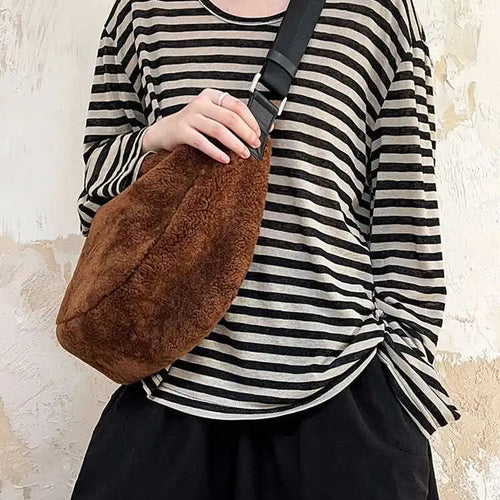 Load image into Gallery viewer, Women Apricot Striped Color-block Big Size Casual T-shirt New Round Neck Long Sleeve Fashion Spring Autumn 2025 1DH6803

