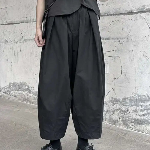 Load image into Gallery viewer, High Elastic Waist Black Pleated Long Wide Leg Pants New Loose Fit Trousers Women Fashion Tide Spring Autumn 2025 1DF9659
