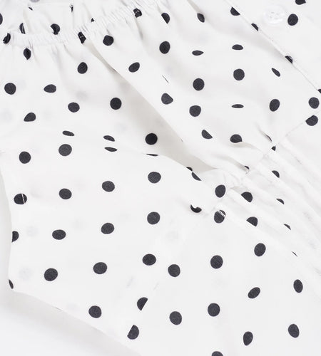 y2k Crop Tops Women Coquette Clothes Striped/Dot Shirts Bubble Short Sleeve Button Down T Shirts Vest 2000s Streetwear