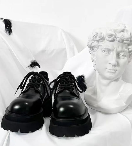 British style men's shoes new solid color PU leather casual lace-up height Increasing Shoe spring fashion 2025 9C9228