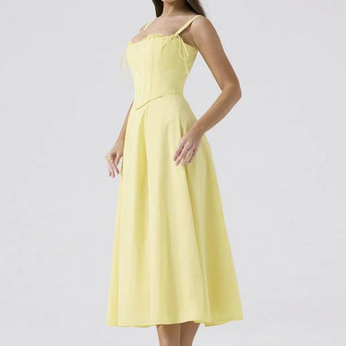 Load image into Gallery viewer, Elegant Spaghetti Strap Body Long Dress Women Set Fishbone Tight Sexy Bareback Summer 2024 Split Strap Set Evening Dress
