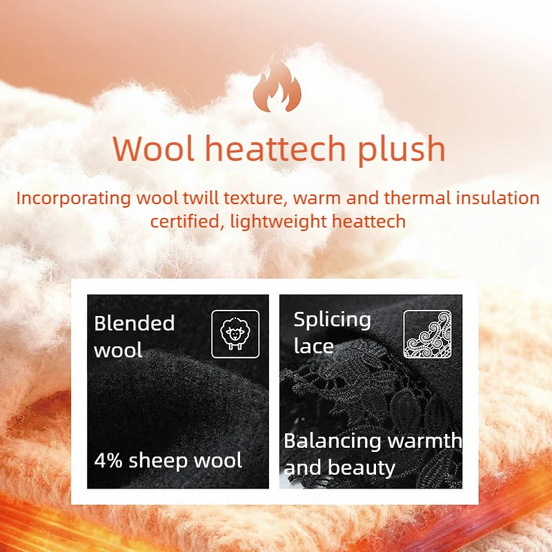 Minimalist Mini Skirt 2025 Winter New Short Wool Warm Skirts For Women Patchwork Lace Casual Solid Clothing Ladies 12544125