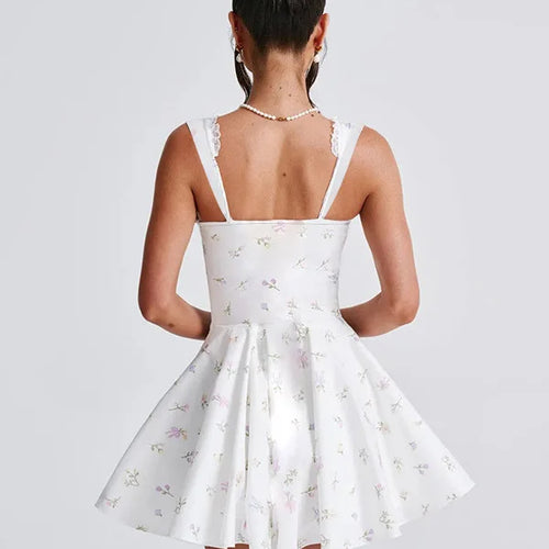 Load image into Gallery viewer, Sexy Sleeveless Deep V Backless Pleated Women Dress 2024 Autumn New Hip Skirt Bodycon Sexy Slim Fit Printed Lace Dress
