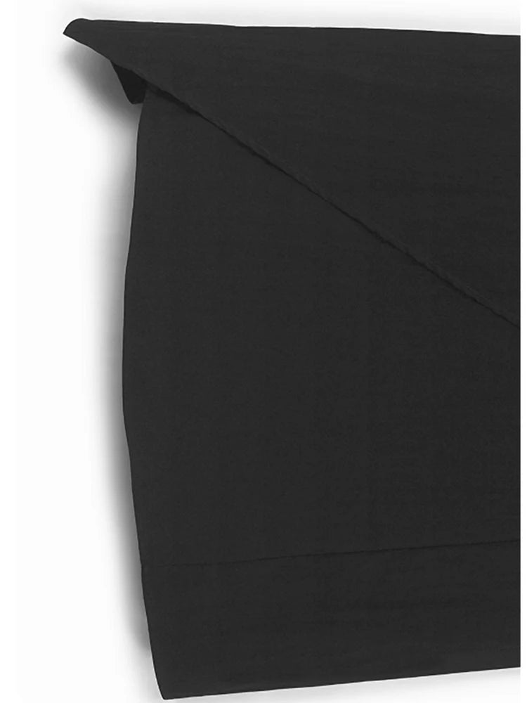 Women Black Irregular Big Size Midi Strap Dress New Square Collar Sleeveless Fashion Tide Spring Autumn 2025 1DJ1229