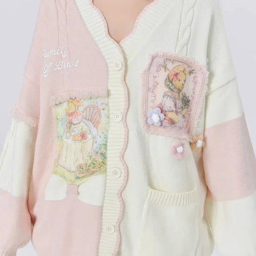 Load image into Gallery viewer, Autumn New Sweet Y2k Kawaii Cute Cartoon Sweaters Fashion All Match Tassels Vintage Jumpers Loose Women Harajuku Twist Knitwear
