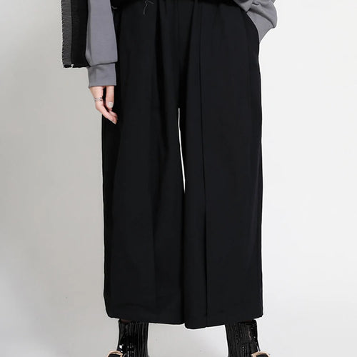 Load image into Gallery viewer, High Elastic Waist Yellow Pleated Shaped Pocket Wide Leg Pants New Trousers Women Fashion Tide Spring Autumn 2025 1DD0404
