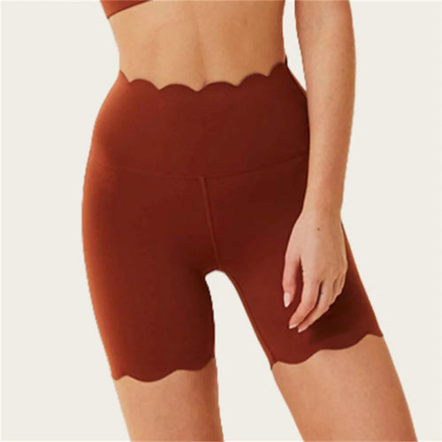 Load image into Gallery viewer, Breathable Skin-Friendly Fitness Two-Piece Set Square Collar Tight Yoga Suit High-Waist Lace Shorts
