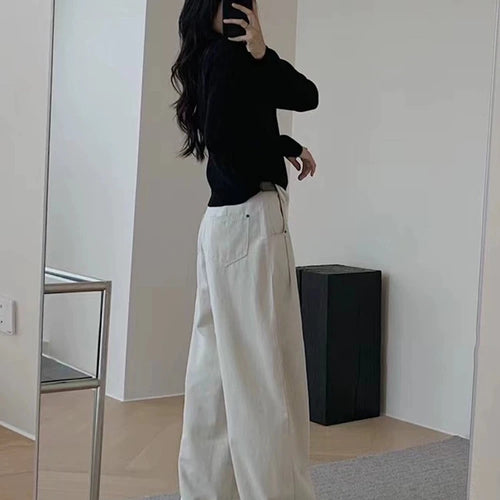 Load image into Gallery viewer, Y2k Aesthetics Fake Two Pieces Streetwear T-shirt Knitted Grunge Casual Loose Tshirt 2025 Autumn Harajuku Irregular Vintage Tops
