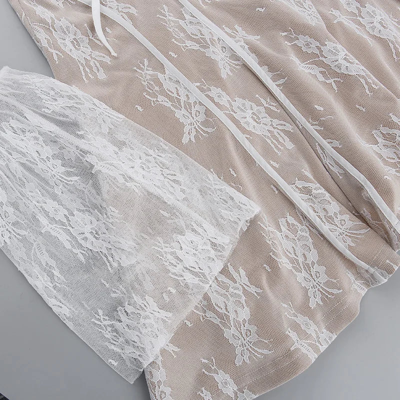 Elegant Print Mini Dress For Women Autumn Winter New Square Collar Long Sleeve Backless Loose Club Party Sexy Dress