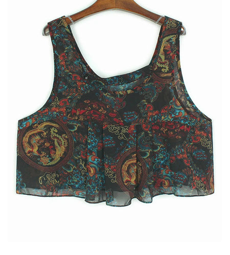 Women Black Pattern Printed Big Size Midi Dress New Round Neck Short Sleeve Fashion Tide Spring Summer 2025 1DJ0298